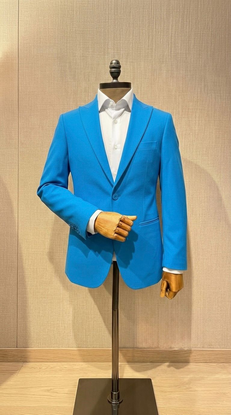 terno azul extravagante